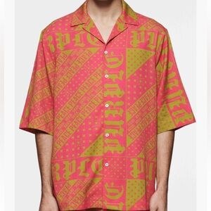 Pink and Green Graphic Shirt